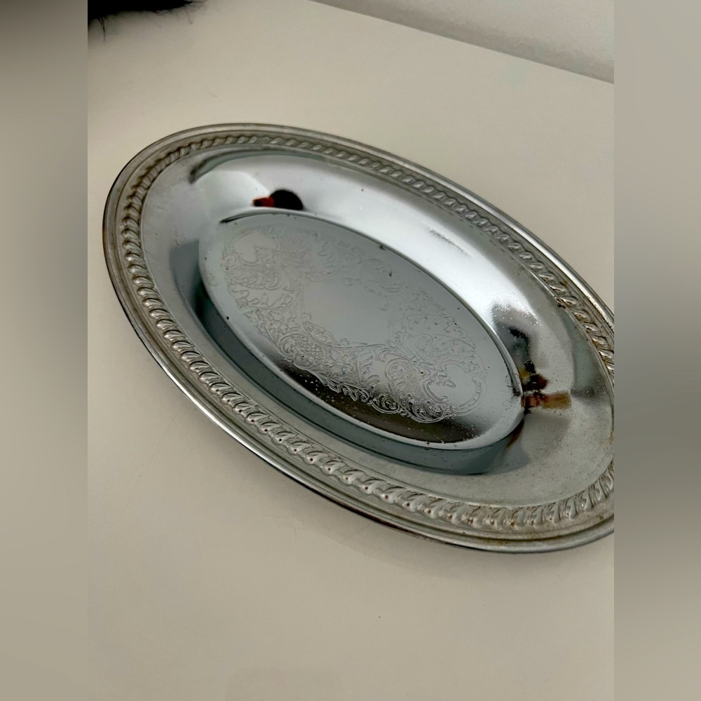 old silver tray